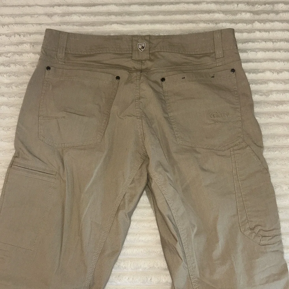 Kuhl Radikl Pants Khaki Tan Hiking Outdoor Hybrid Utility Pants Mens Size 34x30